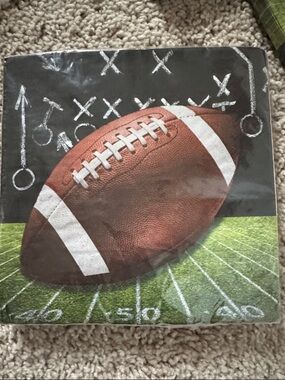 Party Source Brown Football Paper Napkins - 16 Count set of 5 pieces